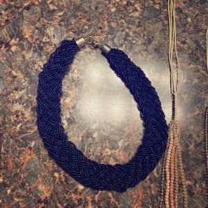Black beaded necklace